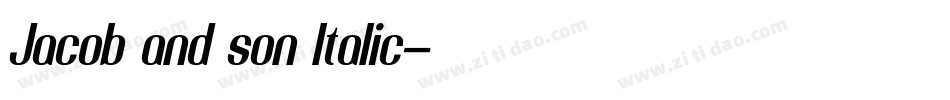 Jacob and son Italic字体转换